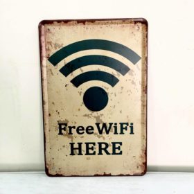 Tranh inox Free Wifi