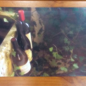 Tranh inox Hình Chai Rượu