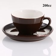 Tách Cappuccino Bằng Sứ Yami Chuẩn WBC 200CC Màu Nâu