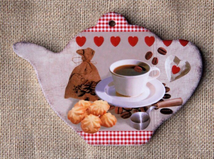 Tranh Sứ Hình Ấm Trà Họa Tiết Ly Cafe Trắng Tranh Sứ Hình Ấm Trà Họa Tiết Ly Cafe Trắng