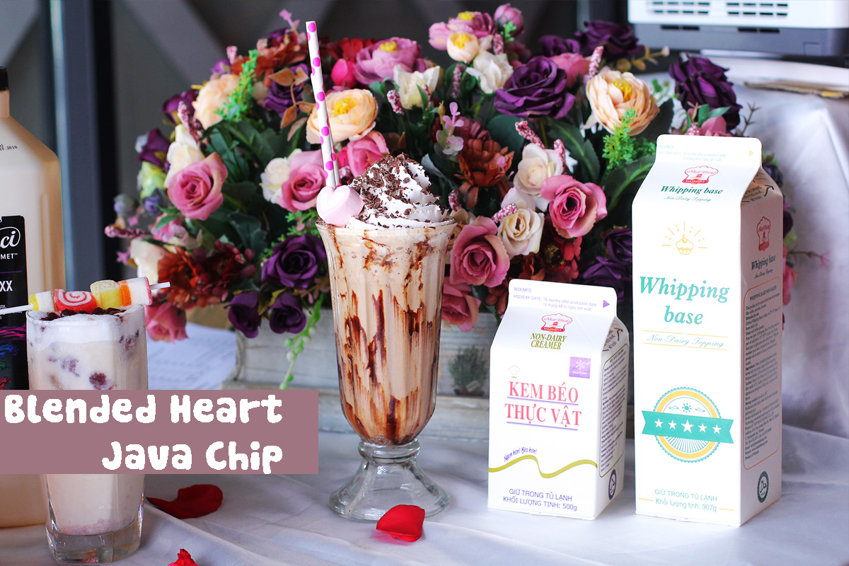 Hướng Dẫn Pha Chế Cho Dịp Lễ Valentine - Blended Heart Java Chip