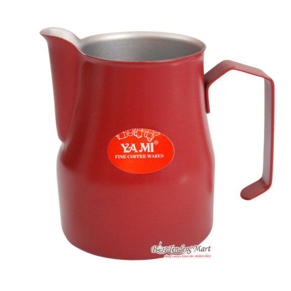 Ca Đánh Sữa YaMi Màu Đỏ – Teflon Milk Jug (550ml)