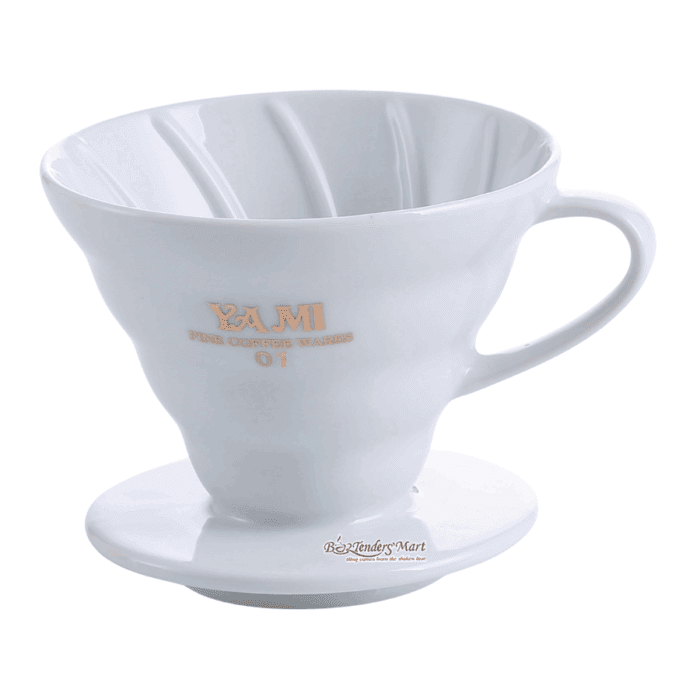 pheu-loc-yami-mau-trang-2cup Phễu Lọc Cafe Yami V02 Gợn Sóng Màu Trắng - Coffee Dripper Cup V02