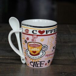 Ly Sứ Coffee Có muỗng 1 Ly Sứ Coffee Có muỗng - Hình ảnh 1