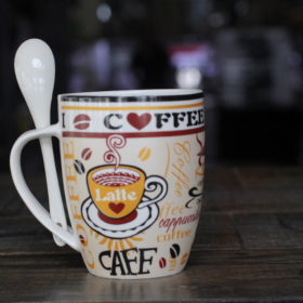 Ly Sứ Coffee Có muỗng