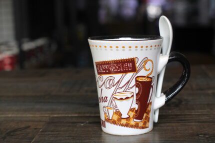 Ly Sứ Coffee Có muỗng YW16152-1