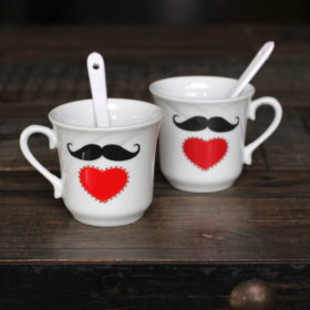 Ly sứ nhỏ smile cup bộ 2 ly