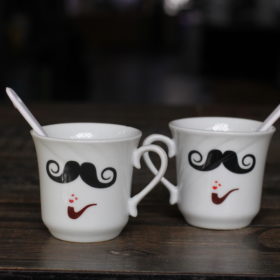 Ly sứ nhỏ smile cup bộ 2 ly