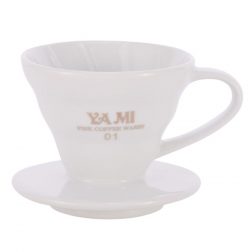 Phễu Lọc Cafe Yami V01 Gợn Sóng Màu Trắng - Coffee Dripper Cup V01