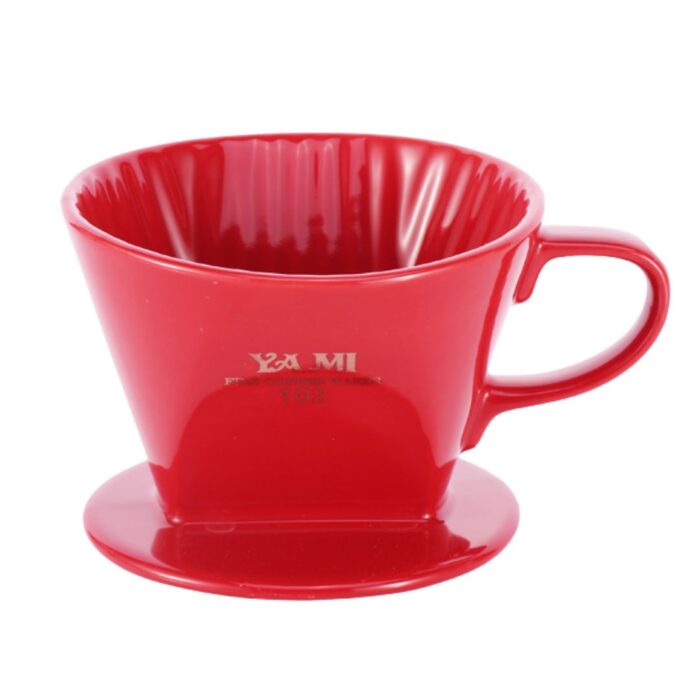 pheu-loc-yami-su-do Phễu Lọc Cafe Màu Đỏ - Coffee Drip Ceramic 2-4 Cup
