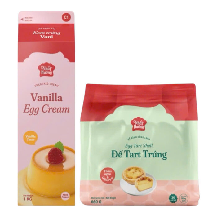 Combo Đe Banh Tart Trung và Kem Trung Nhat Huong