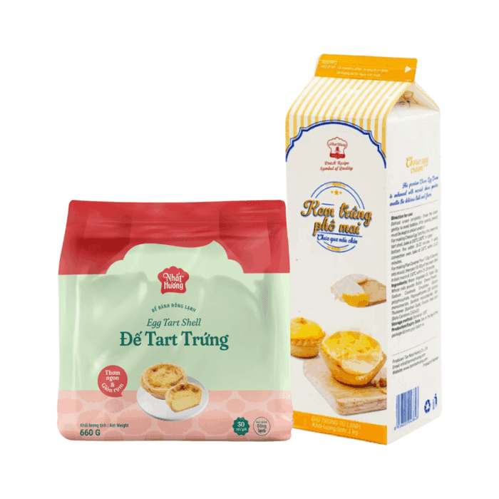 combo-trung-2 Combo Đế Bánh Tart Trứng và Kem Trứng Phô Mai Nhất Hương (Combo 2)