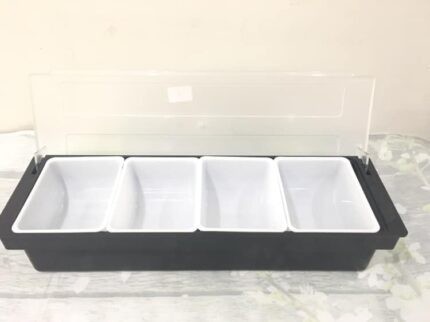 Hộp Đựng Nguyên Liệu Trang Trí 4 Ngăn - Garnish Tray Topping