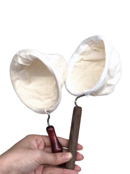 Vợt lọc cafe cán gỗ 10cm