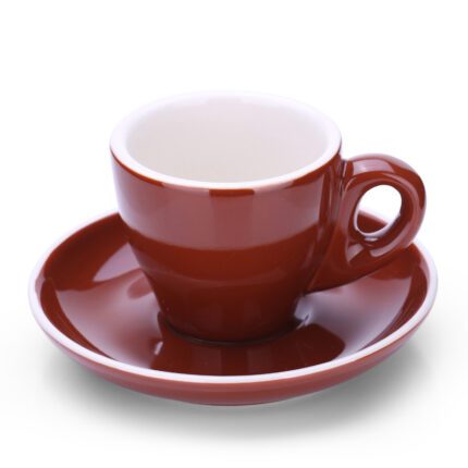 Ly sứ espresso 80cc màu nâu
