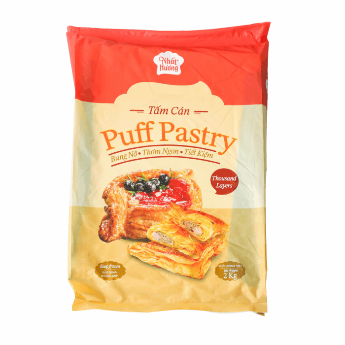 puff-pastry-nhat-huong-moi Tấm Cán Puff Pastry Nhất Hương (2kg – 5 Tấm)