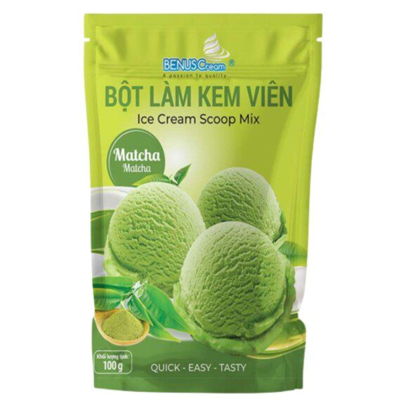 Bột Làm Kem Viên Trà Xanh (100g)