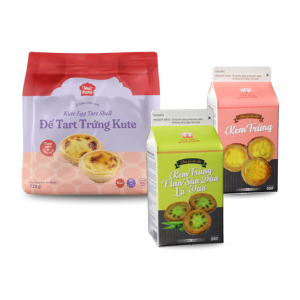 Combo Tart Trứng Kute Và Kem Trứng Vani – Lá Dứa(Combo 7)