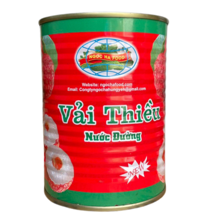 Vải Thiều Ngâm Đóng Hộp Ngọc Hà (560g)