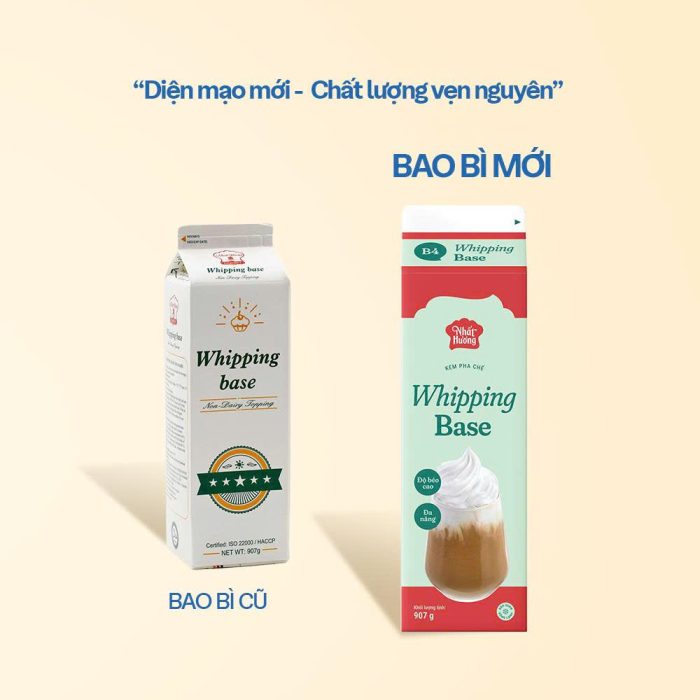 Kem Whipping Base Nhất Hương B4 (907 g)