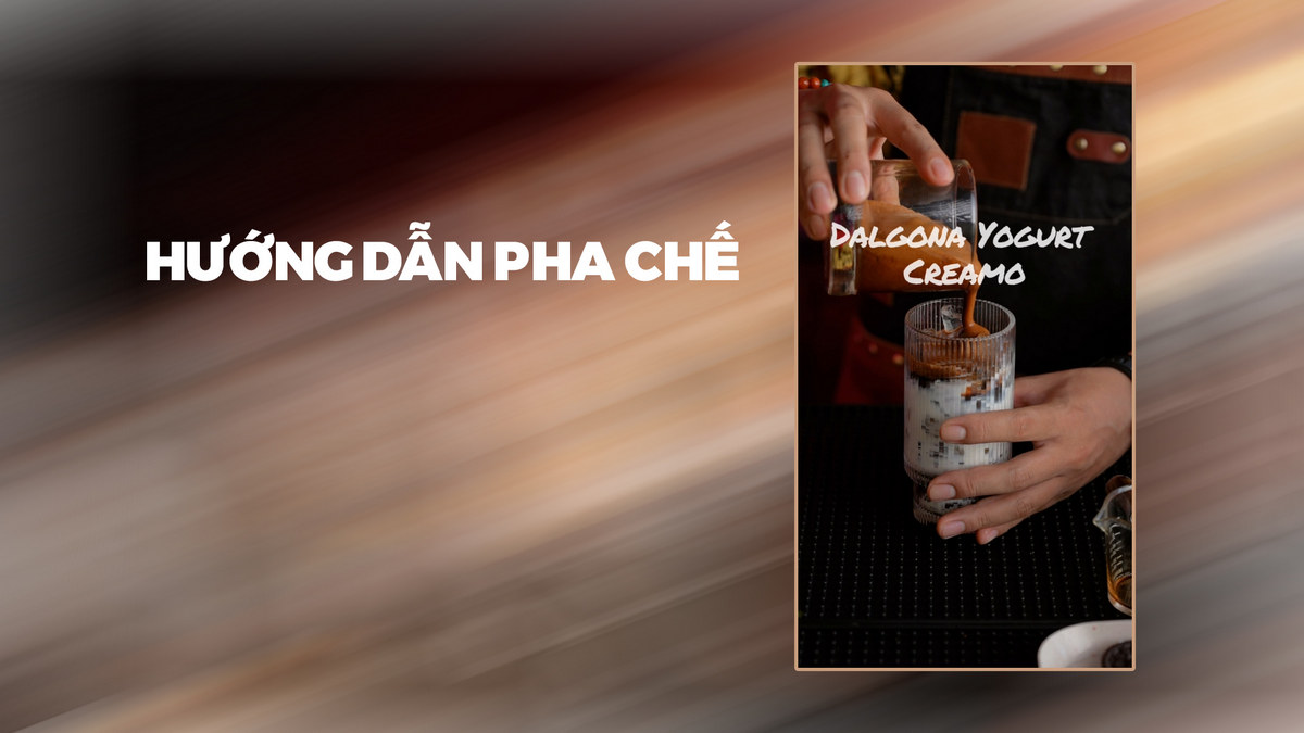 Hướng dẫn pha chế Dalgona Yogurt Creamo