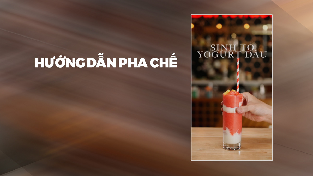 Hướng dẫn pha chế Sinh tố Yogurt Dâu