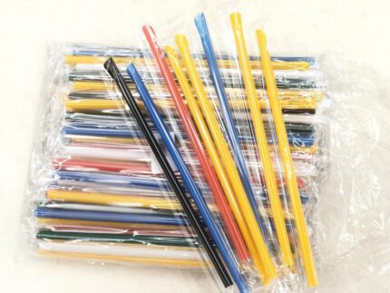 ống hút nhựa màu có đầu muỗng