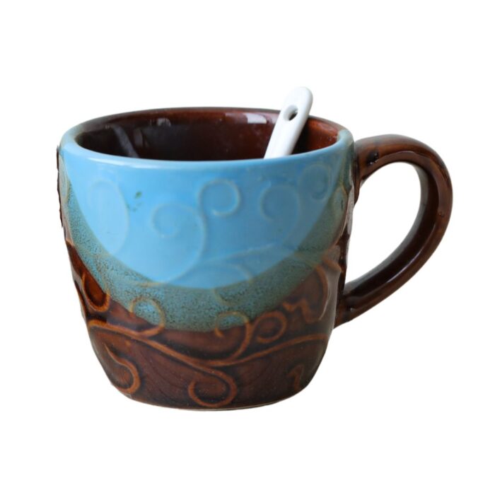 ly-su-coffee-hot-co-muong-D37814-4-mau-xanh Ly Sứ Coffee Hot Có Muỗng Hộp 2 Ly Màu Xanh D37814-4