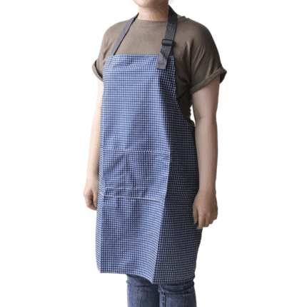 Tạp Dề Vải Caro Màu Xanh Đậm