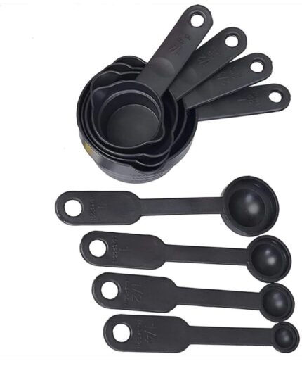 bộ muỗng đong nhựa 8c đen