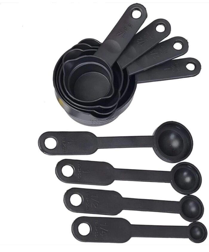 bo muong nhua dong 8c den bộ muỗng đong nhựa 8c đen