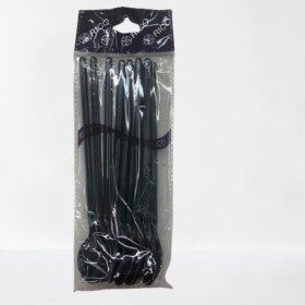 muỗng nhựa màu đen 19cm