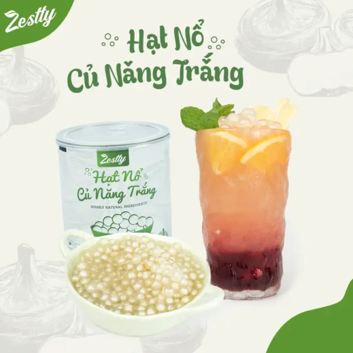 Hạt Nổ Củ Năng Trắng Zestty (850g)