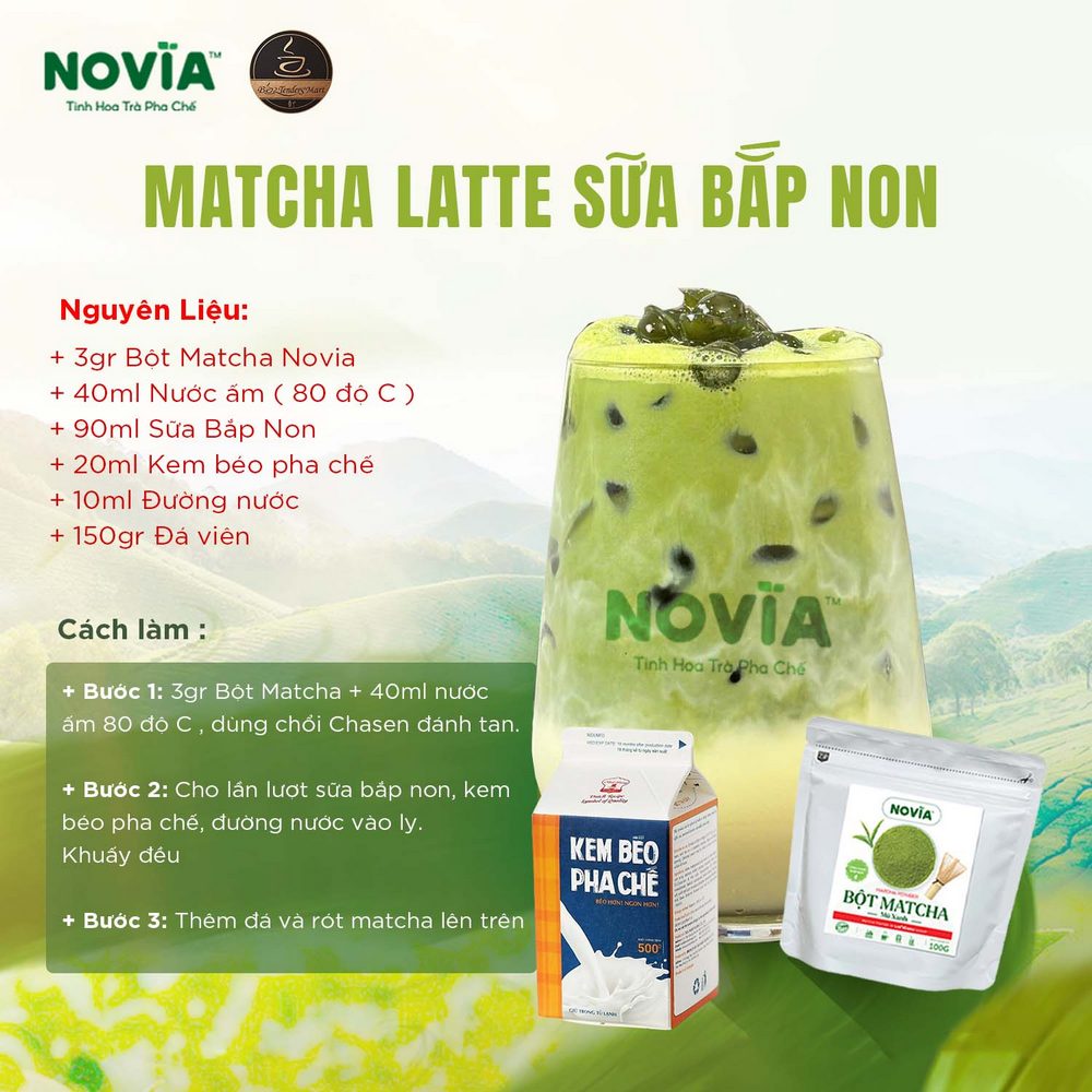 3 Công Thức Matcha Latte Bắt Mắt, Bắt Vị, Bắt Trend 4 Matcha Latte Sữa Bắp Non