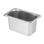 Khay Inox Đựng Topping 1/9 - 15*8*10cm + Nắp