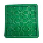 Lót Ly Nhựa Dẻo Xanh Lá Vuông