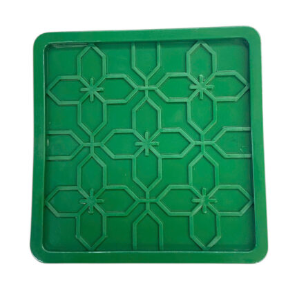 Lót Ly Nhựa Dẻo Xanh Lá Vuông