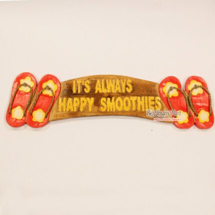 Bảng Gỗ Trang Trí Sandal Happy Smoothies