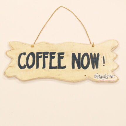 Bảng Gỗ Treo Trang Trí Coffee Now