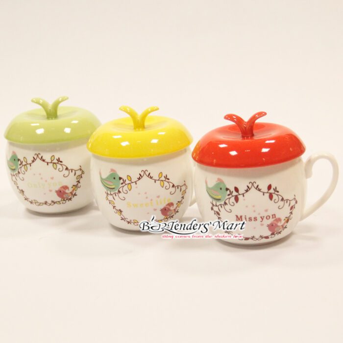 Ly Sứ Nắp Hình Táo Độc Đáo Ly Sứ Nắp Hình Táo Độc Đáo