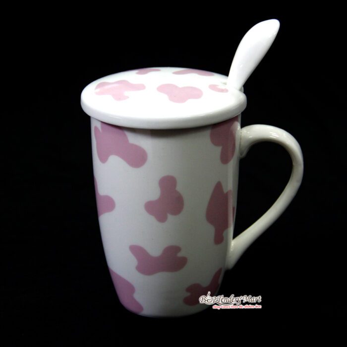 Ly Sứ Bò Sữa Màu Hồng LS265869 Ly Sứ Bò Sữa Màu Hồng LS265869