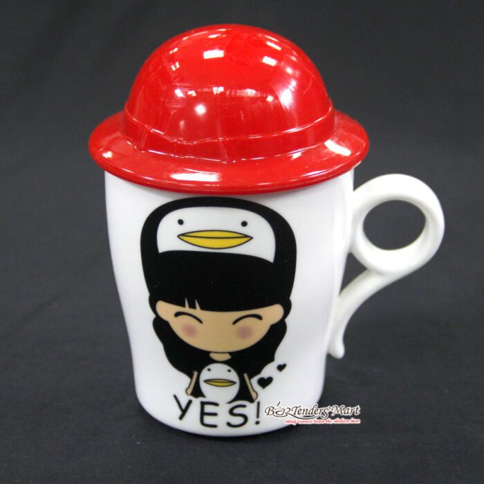 Ly Sứ Đội Nón Màu Đỏ LS280603 Ly Sứ Đội Nón Màu Đỏ LS280603