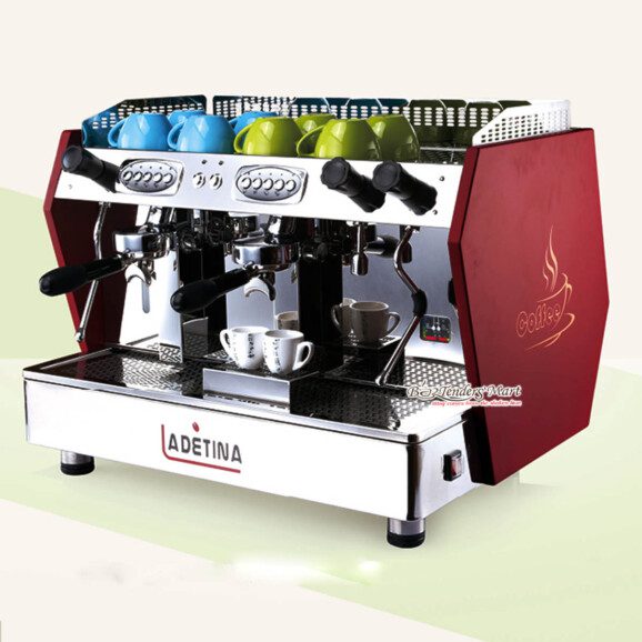 Máy Pha Cafe Ý Ladetina 2 Group LE-2 Màu Đỏ