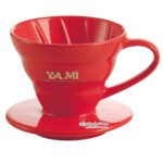 Phễu Lọc Cafe Yami V02 Gợn Sóng Màu Đỏ - Coffee Dripper Cup V02