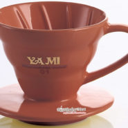 Phễu Lọc Cafe Yami V02 Gợn Sóng Màu Nâu - Coffee Dripper Cup V02