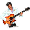 Tượng Thạch Cao Elvis Presley Cầm Đàn Màu Xanh